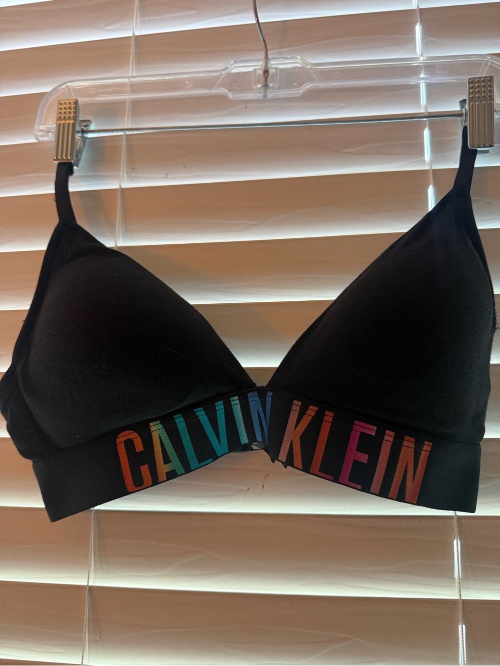 Calvin Klein intense power pride Black Triangle bralette